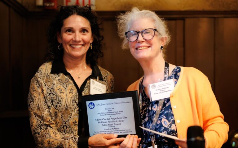 056_Jane Addams Children's Book Award 06.2026 Caroline McAlister and Amina Chaudhri
